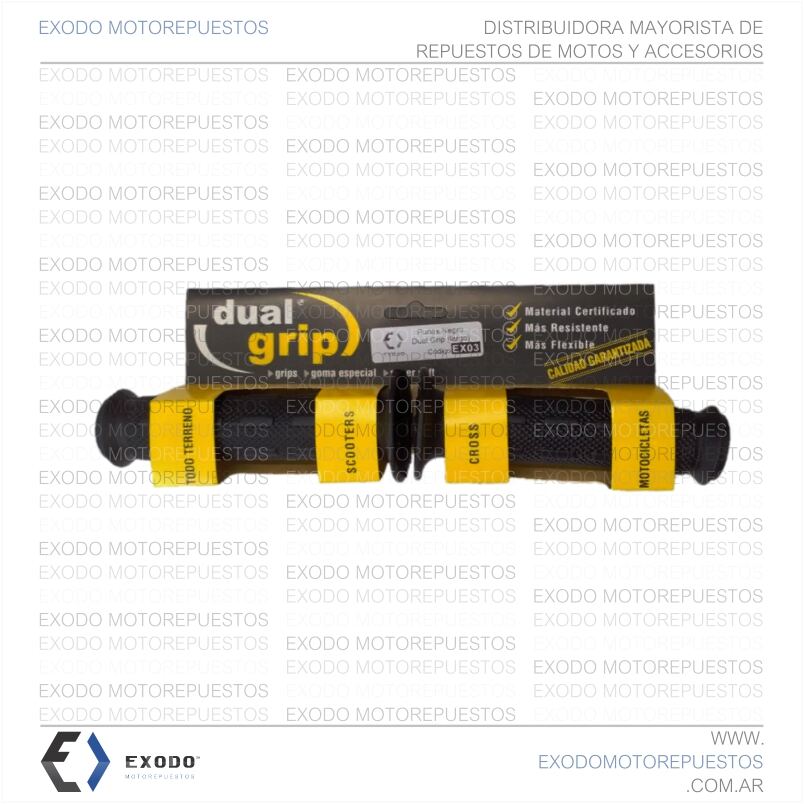 PUÑO LARGO DUAL GRIP NEGRO (135mm) **