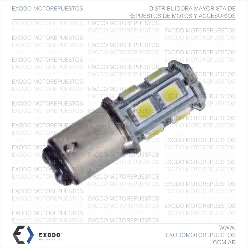 LED T20 13 SMD 2 POLOS PATA DESPAREJA (Blanco) *