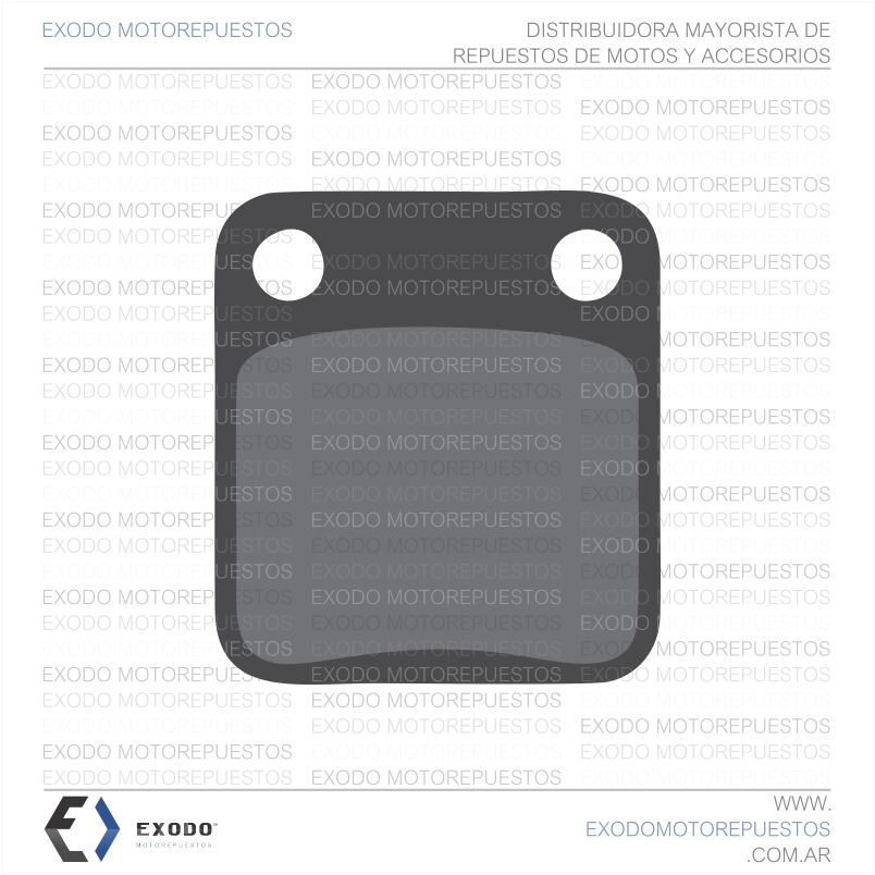 PASTILLA FRENO HONDA CG150/MOTOMEL VX150/ZANELLA RX150 Del. (FA54)