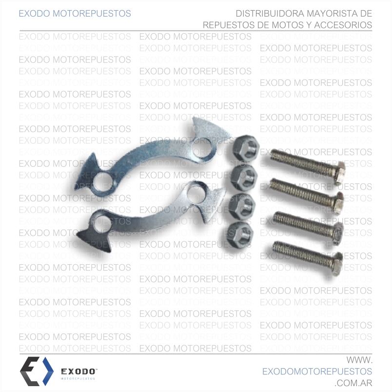 KIT SEGURO CORONA 110 CON BULON Y TUERCA 
