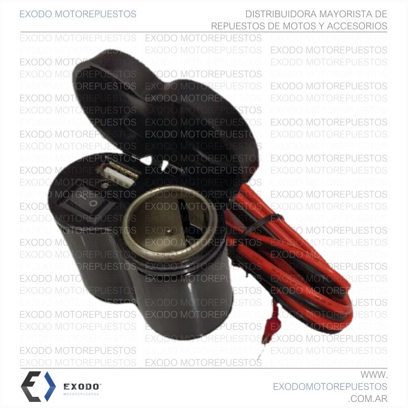 Imagen de TOMA CORRIENTE CON CORTE- 12V USB + ENCENDEDOR (CON FUSIBLE) **
