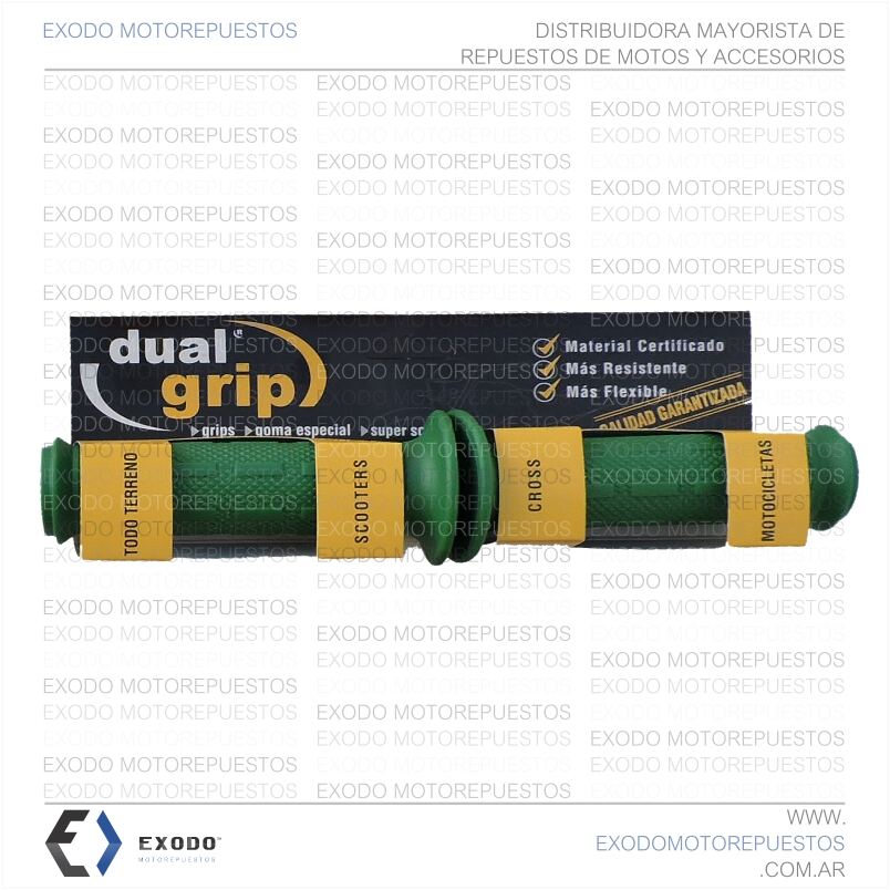 PUÑO CORTO DUAL GRIP VERDE (125mm) **