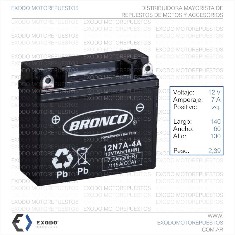 BATERIA 12N7A-4A (Ristobat)