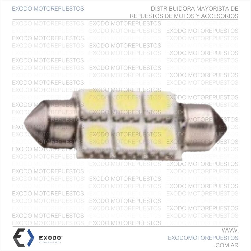 LED TUBULAR 6 SMD 39MM (Blanco) *