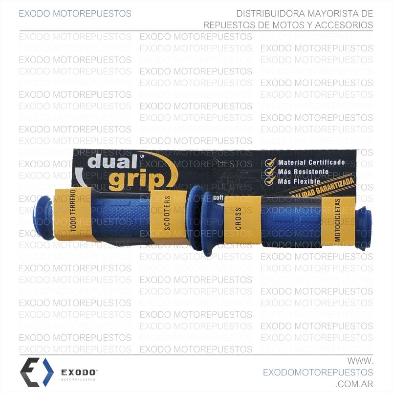 PUÑO CORTO DUAL GRIP AZUL (125mm) **