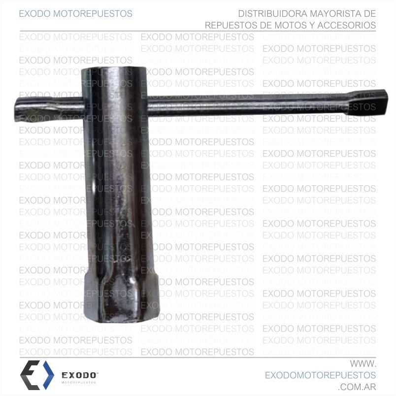 LLAVE SACA BUJIAS CICLOMOTOR (Bujia 14mm)