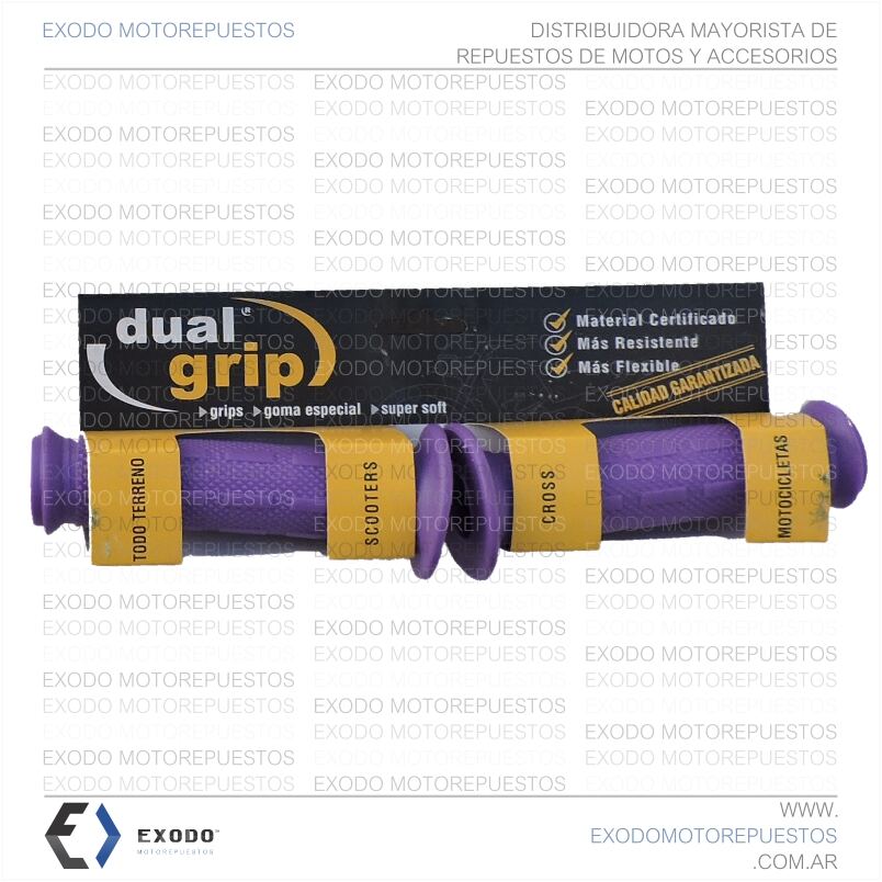 PUÑO CORTO DUAL GRIP VIOLETA (125mm) **