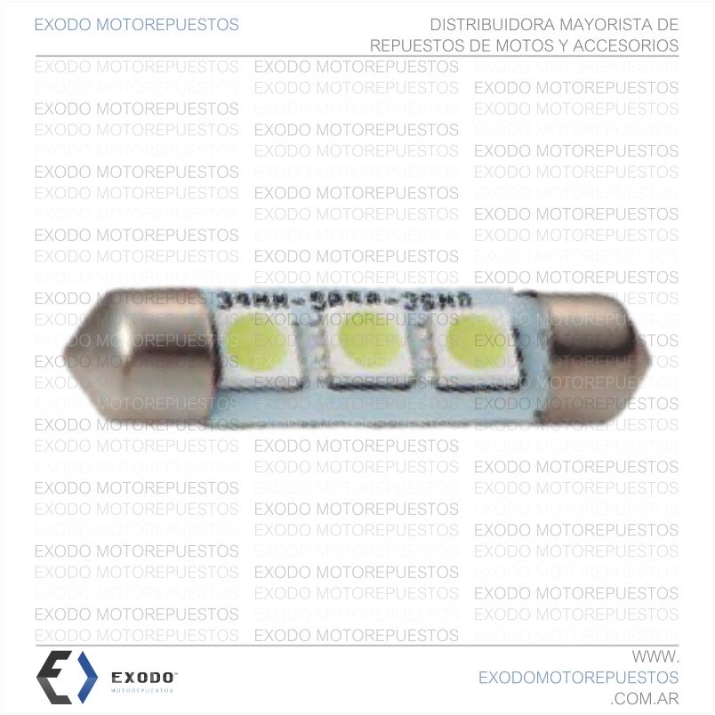 LED TUBULAR 3 SMD 39MM (Blanco) *