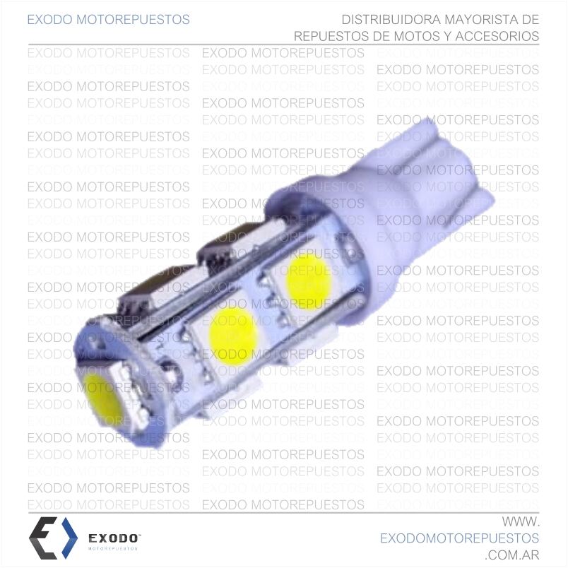 LED T10 9 SMD (BLANCO) *
