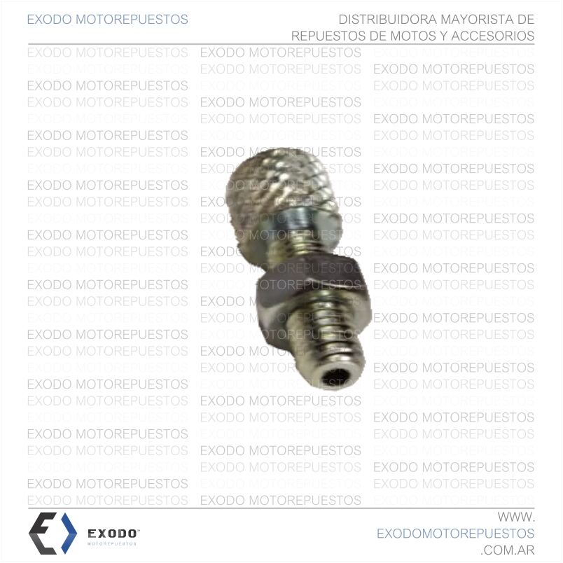 REGISTRO PLATO DE FRENO 6mm x 1.00 (SIN CORTE) CON TUERCA **
