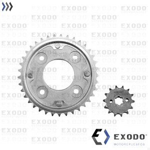 KIT CORONA Y PIÑON NEW WAVE "con" protector 37T/14T (428)