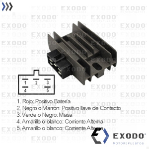 REGULADOR DE VOLTAJE YAMAHA YBR125 -  XTZ125 - FZ16