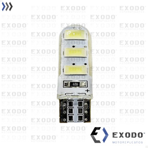 LED T10 6 SMD SILICONADO (Blanco) *