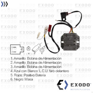REGULADOR DE VOLTAJE BAJAJ ROUSER NS200 (2014 al 2016)