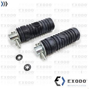 JUEGO DE PEDALINES TRASEROS XR 250 (REDONDO)  **