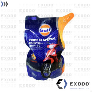 ACEITE MINERAL GULF Pride 4T 20W50 (doypack X 800 cc) **
