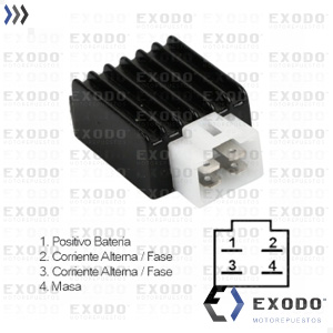 REGULADOR DE VOLTAJE ENERGY 110 / GILERA 125 SUPER (4 Pines)