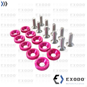 ARANDELA ANODIZADA c/Tornillos (Fucsia)