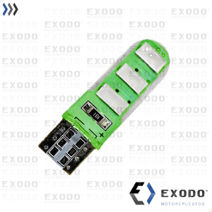 LED T10 6 SMD SILICONADO (Verde) *