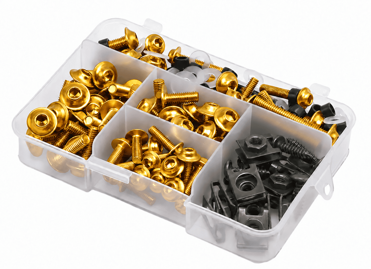 KIT TORNILLOS para CACHAS Anodizados (DORADO) **
