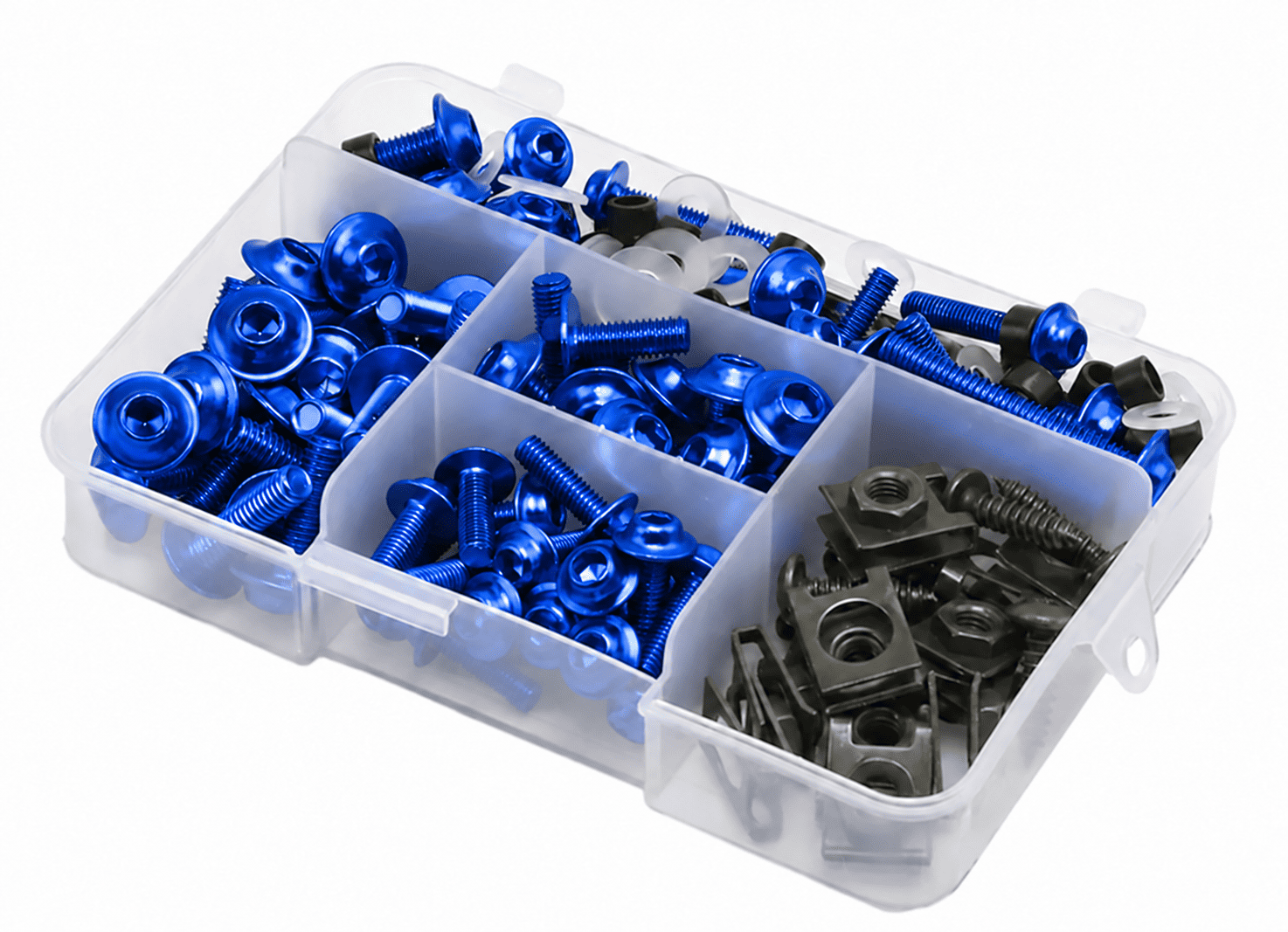 KIT TORNILLOS para CACHAS Anodizados (AZUL) **